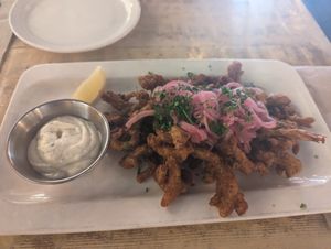 Fried mushrooms at MeeT on Main in Vancouver