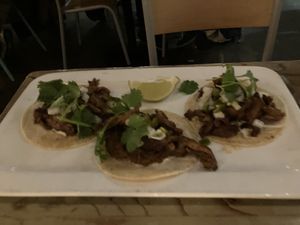 Steak tacos  at MeeT on Main in Vancouver
