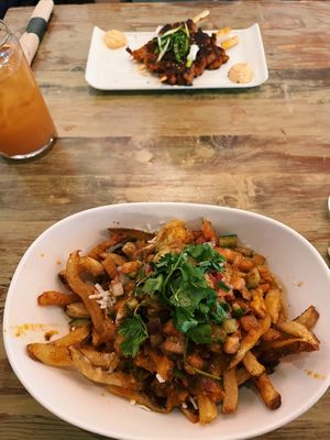 Vegan poutine  at MeeT on Main in Vancouver