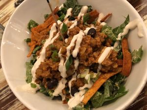 Taco salad at MeeT on Main in Vancouver