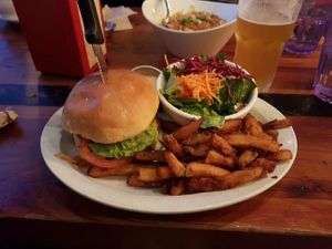 House burger at MeeT on Main in Vancouver