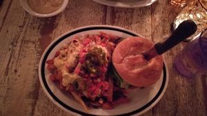 Chickun burger at MeeT on Main in Vancouver