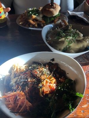 Seoul Bowl, TeeM Poutine, The Meet Burger at MeeT on Main in Vancouver