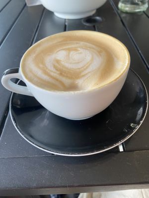 Hazelnut latte. Yum!  at The Well in Lancaster