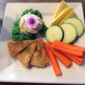 hummus plate at The Well in Lancaster
