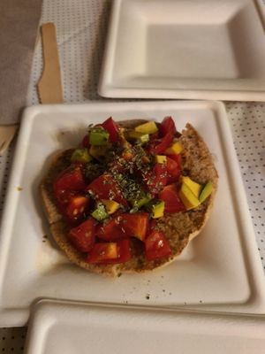 Frisella with avocado at Micro in Cisternino