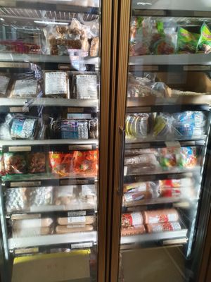 Vegan meats at Layonna Vegetarian Health Food in Oakland