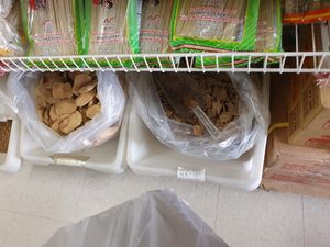 Vegan soia shnitzel (dehydrated soy)  at Layonna Vegetarian Health Food in Oakland