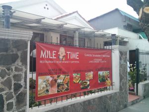 From the street at Mile Time in Quito