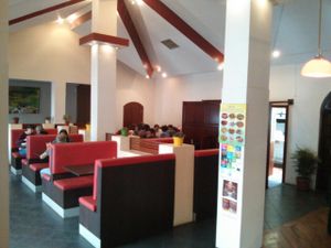 Main dining room at Mile Time in Quito