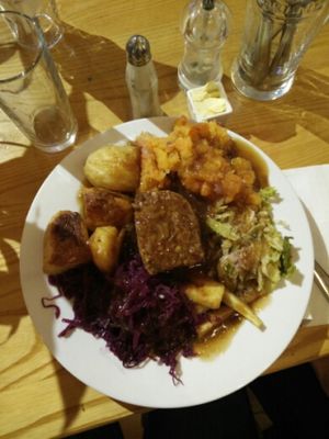 sunday nut roast at Karamel in North London