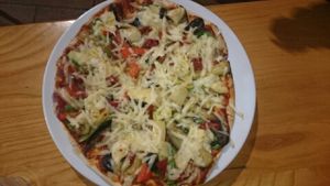 pizza  at Karamel in North London