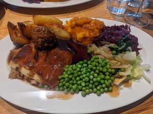 Chicken and mushroom pie at Karamel in North London