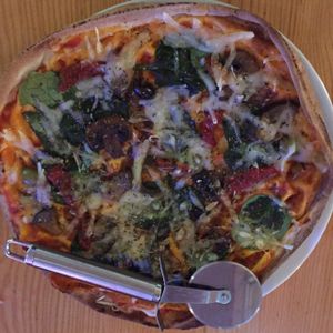 Mediterranean Pizza at Karamel in North London