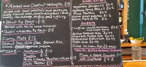 Menu at Karamel in North London