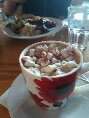 Hot chocolate and lunch buffet at Karamel in North London