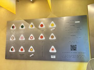 Menu  at OKA Onigiri in Berlin