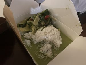 Thai Green Curry + Jasmine Rice   at Thai Oishi in Figueres