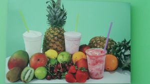 Real fruit vegan smoothies  at Twist-n-Sprouts in Mackinac Island