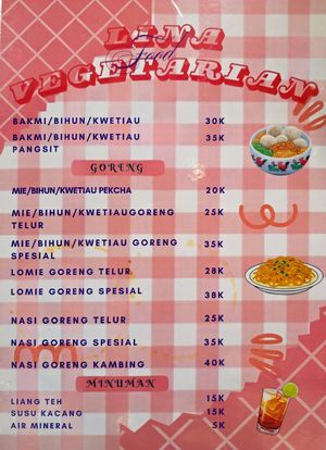 Menu at LINA FOOD VEGETARIAN in Tangerang