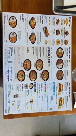 Whole menu at Padthaiwok CC FAN Mallorca Shopping in Palma