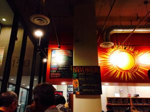 Upstairs by the register at Native Foods - Conn Ave in Washington