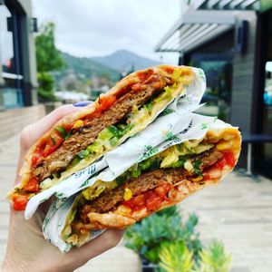 Diablo Quesadilla Burger   at Veggie Grill in Corte Madera