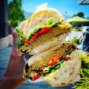 Vegan Turkey Melt - yum! at Veggie Grill in Corte Madera