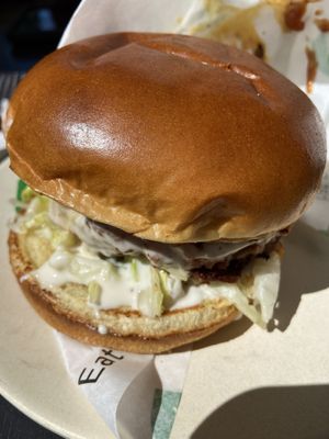 Beyond BBQ Mac Burger   at Veggie Grill in Corte Madera