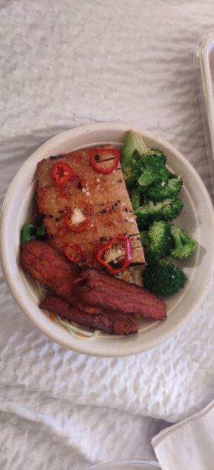 Far east bowl with tempeh at Veggie Grill in Corte Madera
