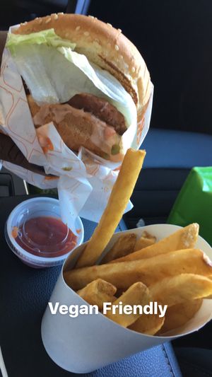 Veggie Burger Poppin at Veggie Grill in Corte Madera