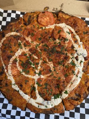 Crab dip pizza at Viva in Tacoma