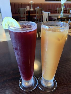 Hibiscus drink + ginger mint sweet tea  at Viva in Tacoma