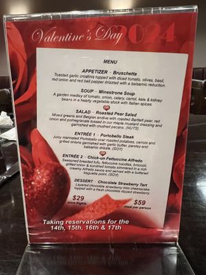 Special menu  at Viva in Tacoma