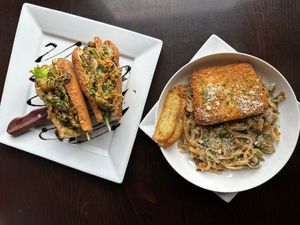 Chick-un alfredo and 253 Philly  at Viva in Tacoma