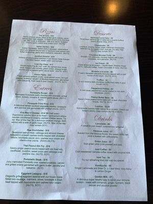 Menu back at Viva in Tacoma
