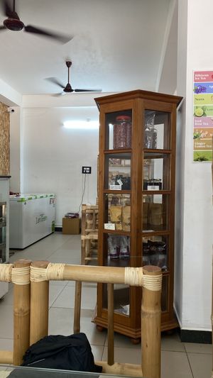 Seating and shop area  at Kaani Nilam - Auroville in Viluppuram