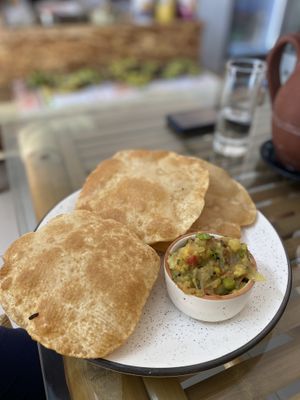 Poori  at Kaani Nilam - Auroville in Viluppuram