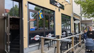Outside at Goja Sushi in Stroemstad
