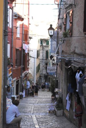 Small alley in Rovinj where Tipico is located. at Tipico in Rovinj
