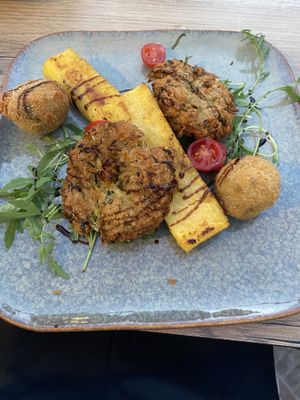 Vegetarian plate (polenta)  at Tipico in Rovinj