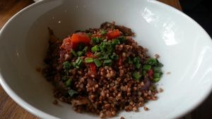 buckwheat and peppers at Osma Kolonia in Warsaw