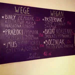 Menu at Osma Kolonia in Warsaw