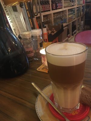 Latte with oatmilk, they don’t charge extra for plant based milk 😊 at Soepp in Alkmaar