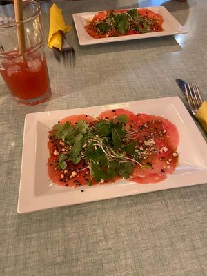 Watermelon carpaccio  at Soepp in Alkmaar