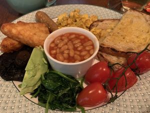 Vegan fry-up with avocado as an extra   at The Cosy Club in Salisbury