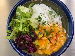 Bean casserole at Gröna Vågen in Halmstad