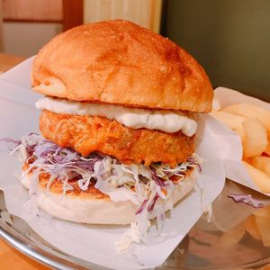 Crispy chicken burger  at Ain Soph.Ripple Hiro-o in Tokyo