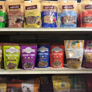 Amazing granola selection  at Mercado Santa Carmela in Cabo San Lucas