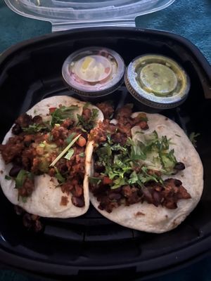 Meatless taco appetizer   at Silver Diner in Arlington